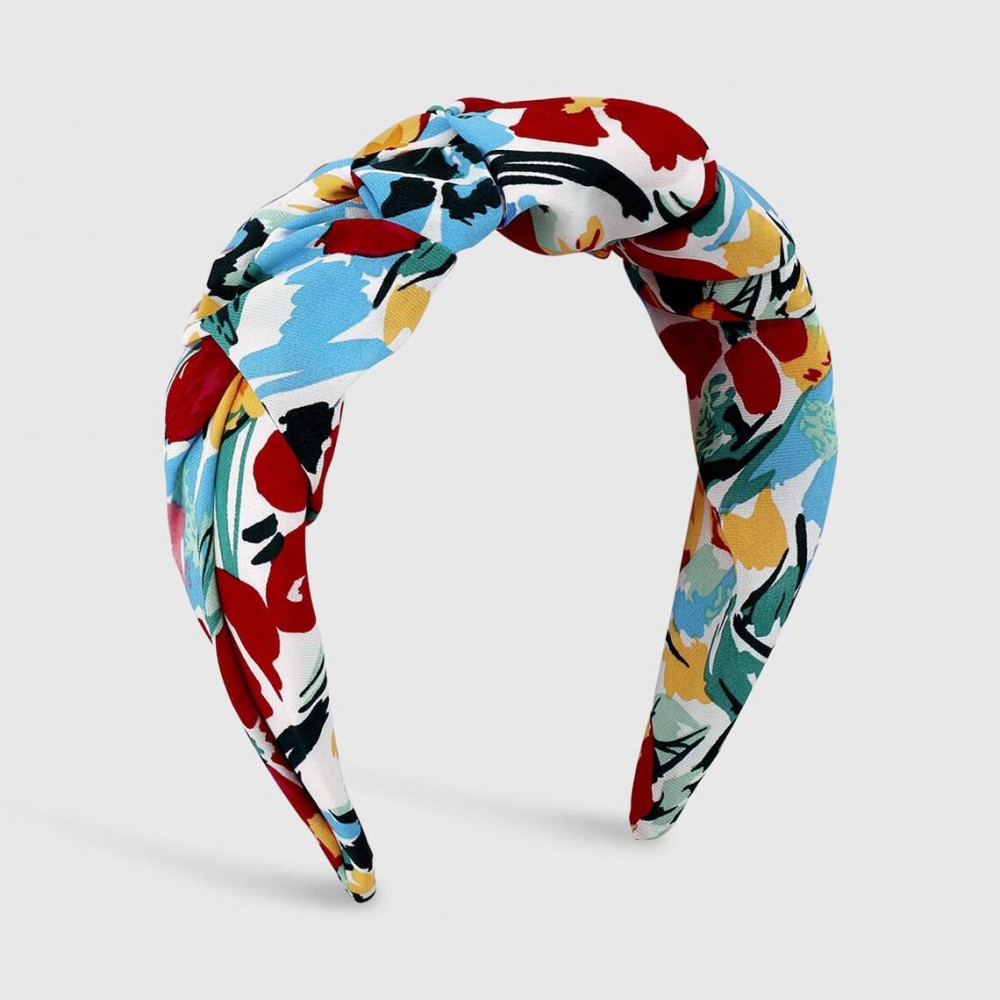 Floral Fabric Braid Headband - One Size Fits Most view 2