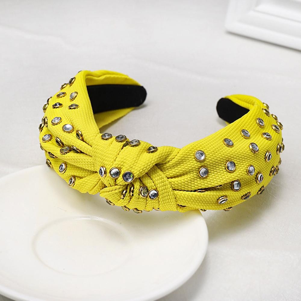 Rhinestone Studs Knotted Headband - One Size Fits Most view 2