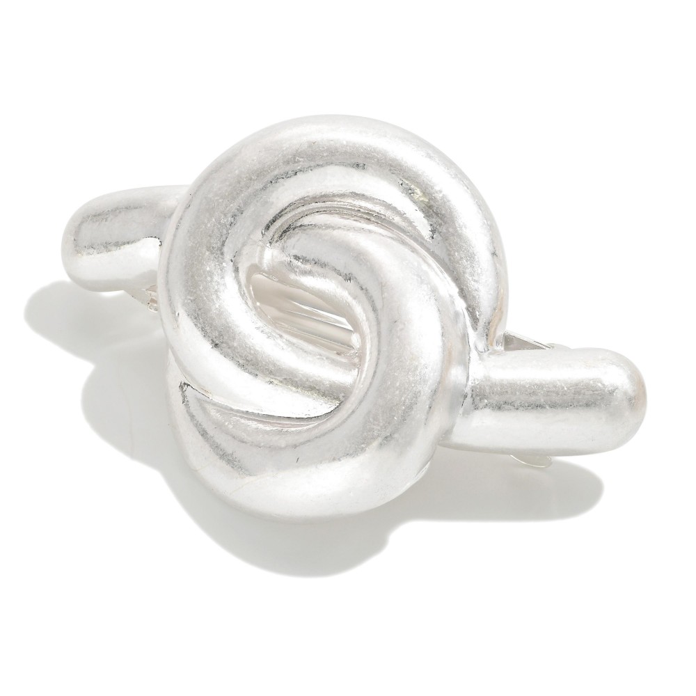 Metal Knot Hair Beret - Approximately 2.5" W view 2