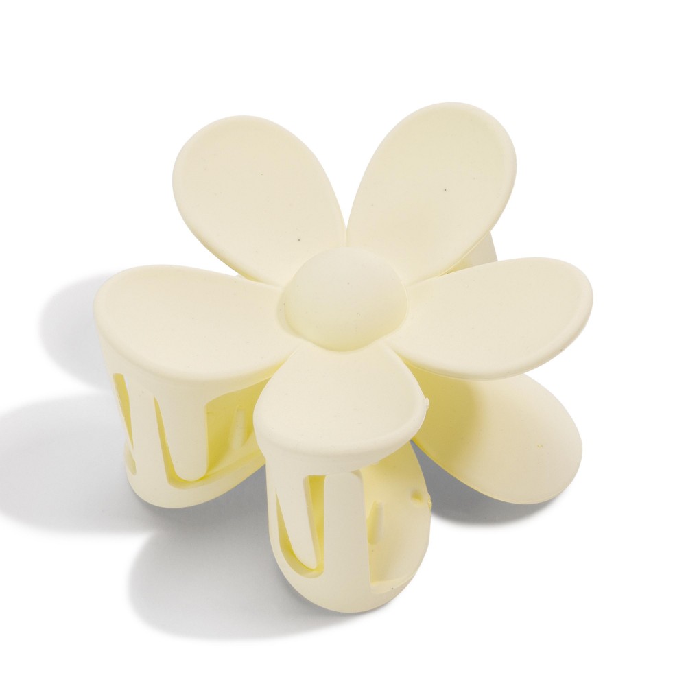 Matte Flower Claw Hair Clip - Approximately 2.75" L view 2