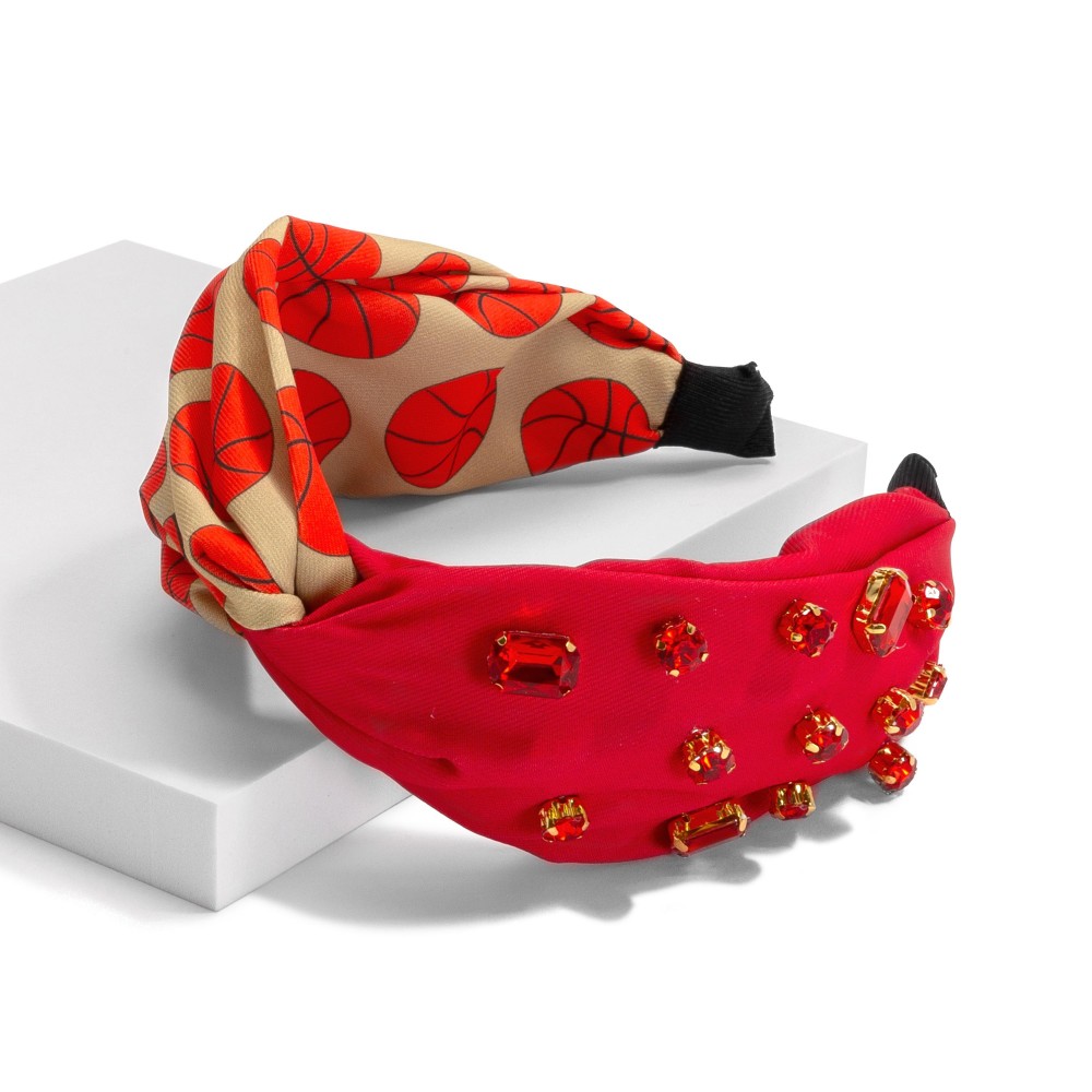 Sports Headband With Rhinestone Accent And Twist Knot Detail - One Size Fits Most view 2