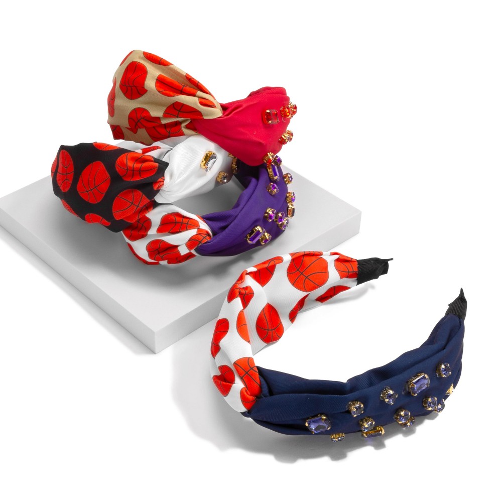 Sports Headband With Rhinestone Accent And Twist Knot Detail - One Size Fits Most view 4