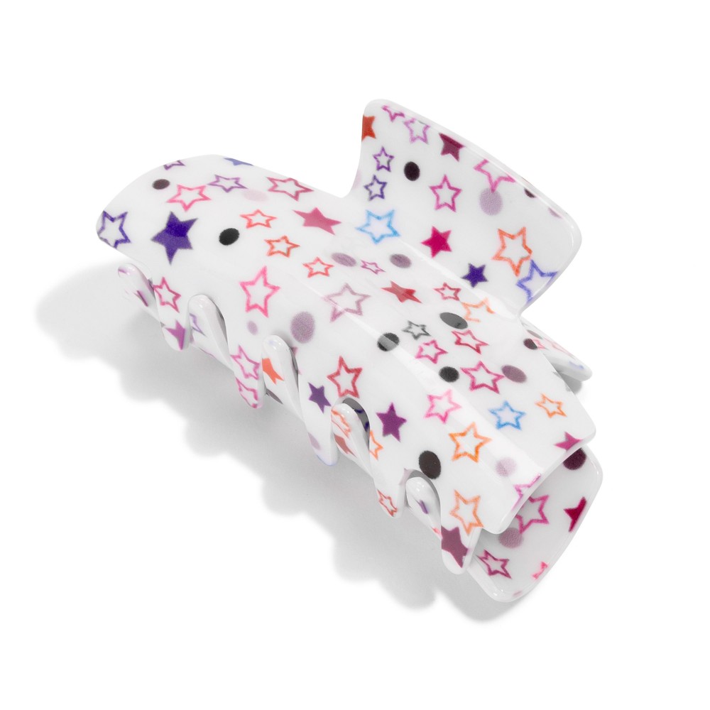 Star Printed Claw Hair Clip - Approximately 3" L view 2
