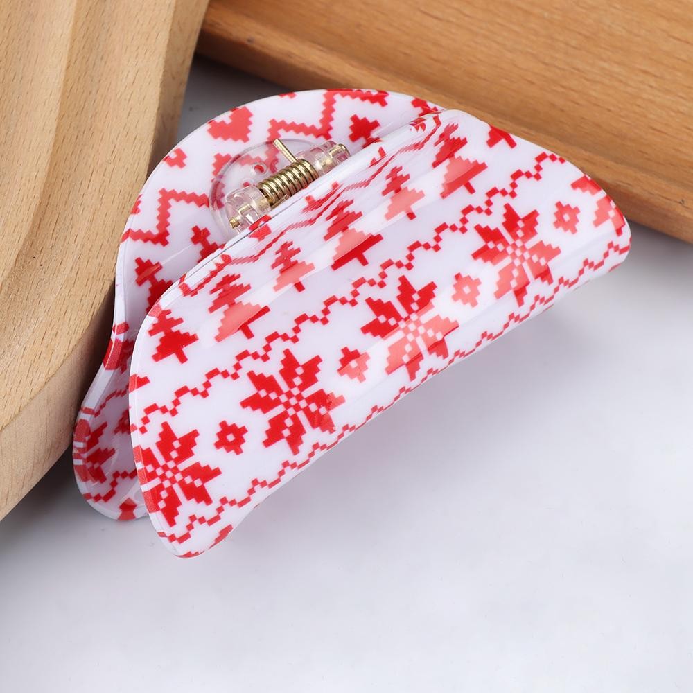 Christmas Printed Hair Claw Clips - Approximately 3-3.25"L view 2