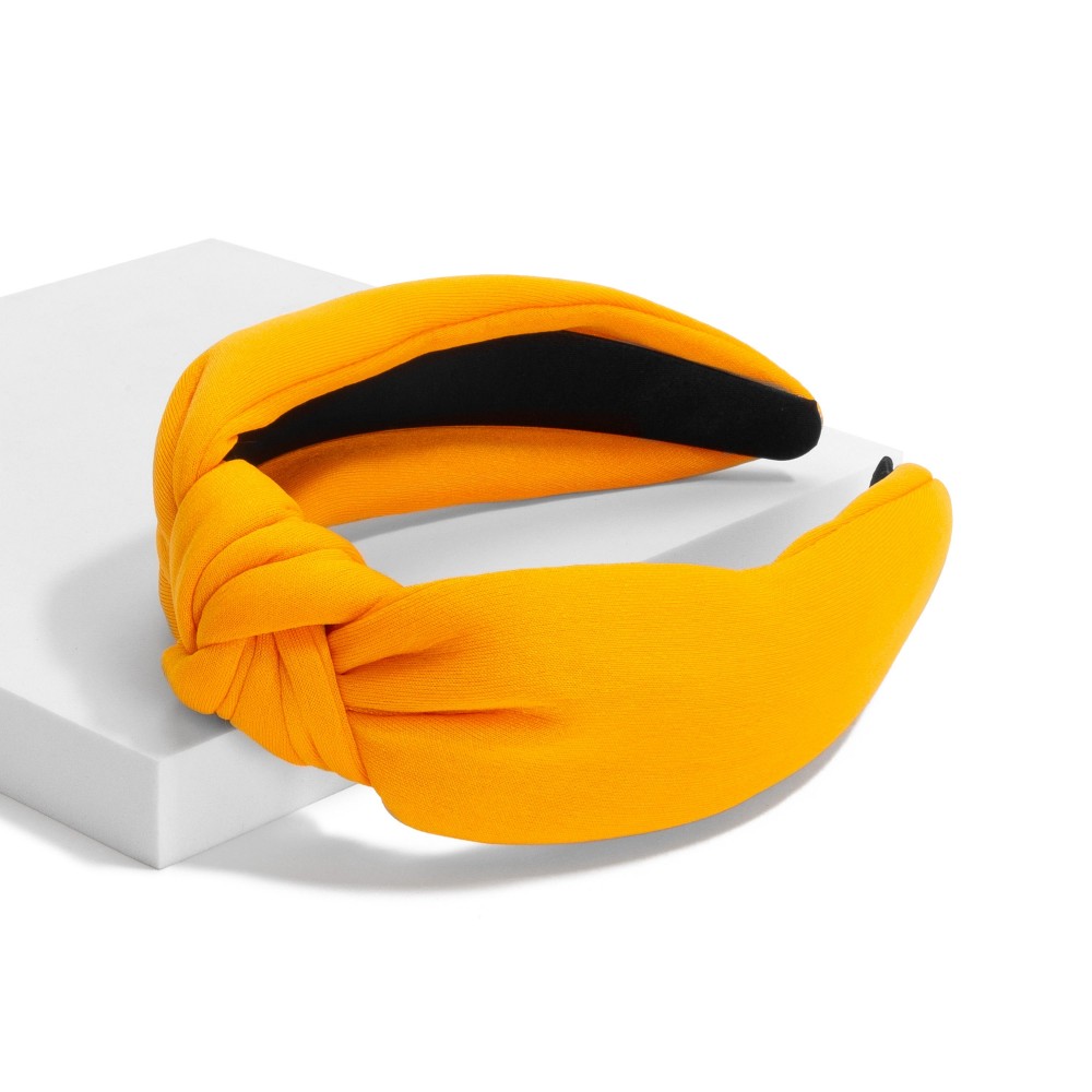 Solid Colored Top Knot Headband - One Size Fits Most view 2