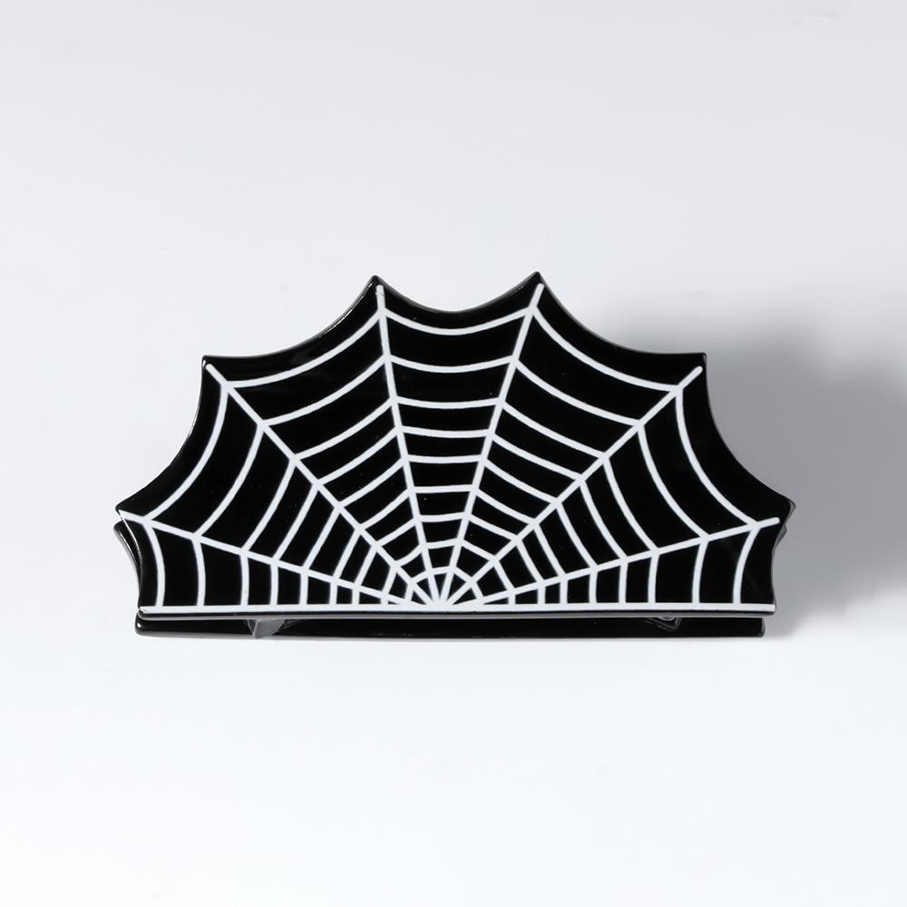 Black Halloween Themed Hair Claw Clip - Approximately 3"L view 2