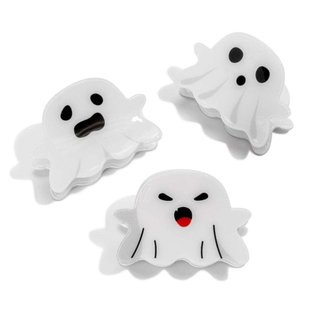 Halloween Ghost Hair Claw Clip - Approximately 2.25"L view 6