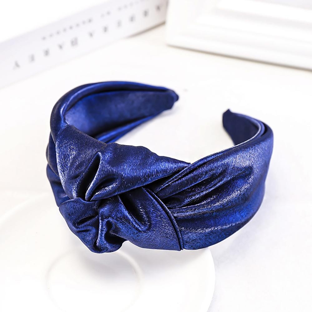 Metallic Sparkle Satin Top Knot Headband - One Size Fits Most view 2
