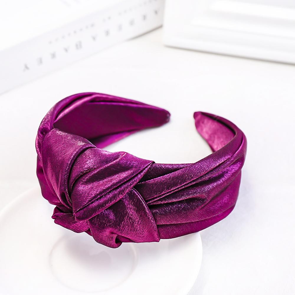 Metallic Sparkle Satin Top Knot Headband - One Size Fits Most view 2