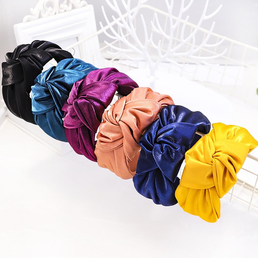 Metallic Sparkle Satin Top Knot Headband - One Size Fits Most view 4