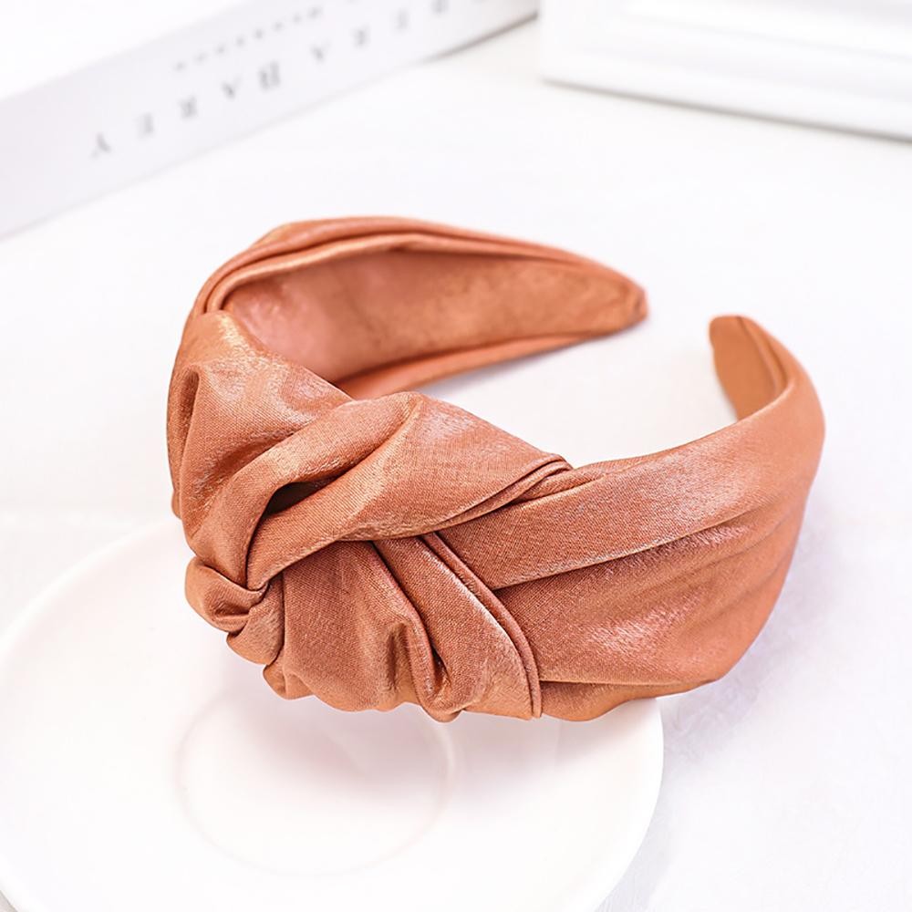 Metallic Sparkle Satin Top Knot Headband - One Size Fits Most view 2