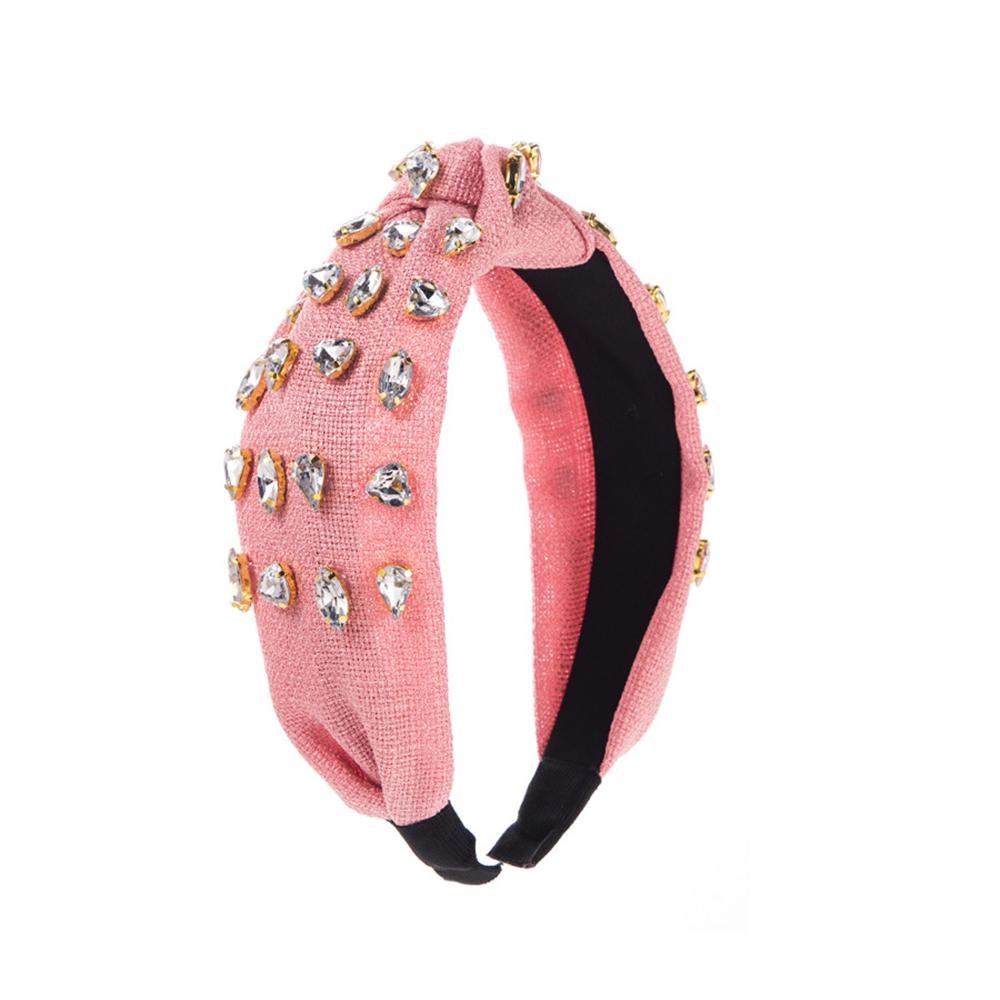 Top Knot Headband With Rhinestone Details - One Size Fits Most view 2