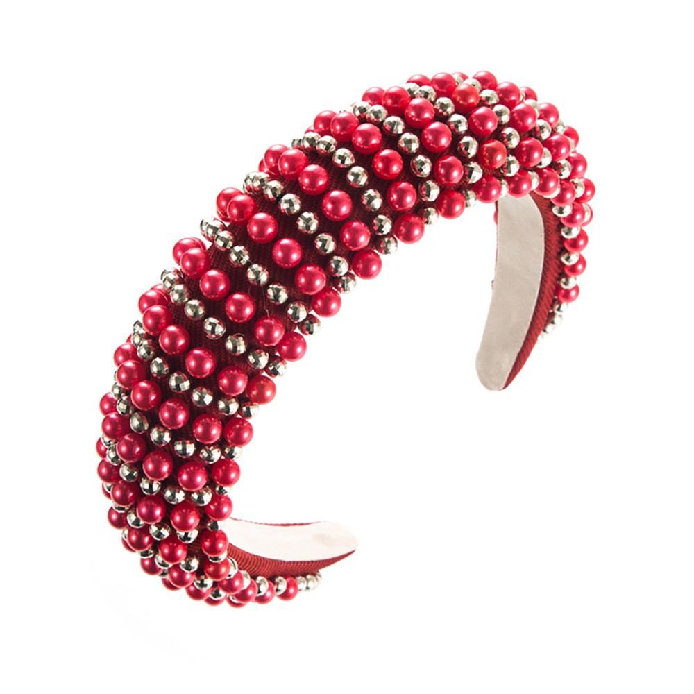 Baroque Pearl Beaded Statement Headband - One Size Fits Most view 2