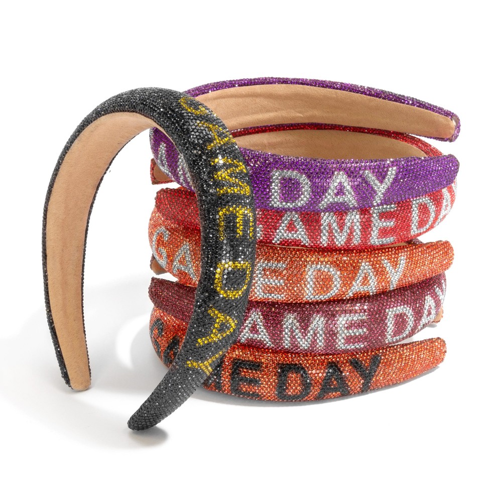Rhinestone Cushion Game Day Headband - One Size Fits Most view 4