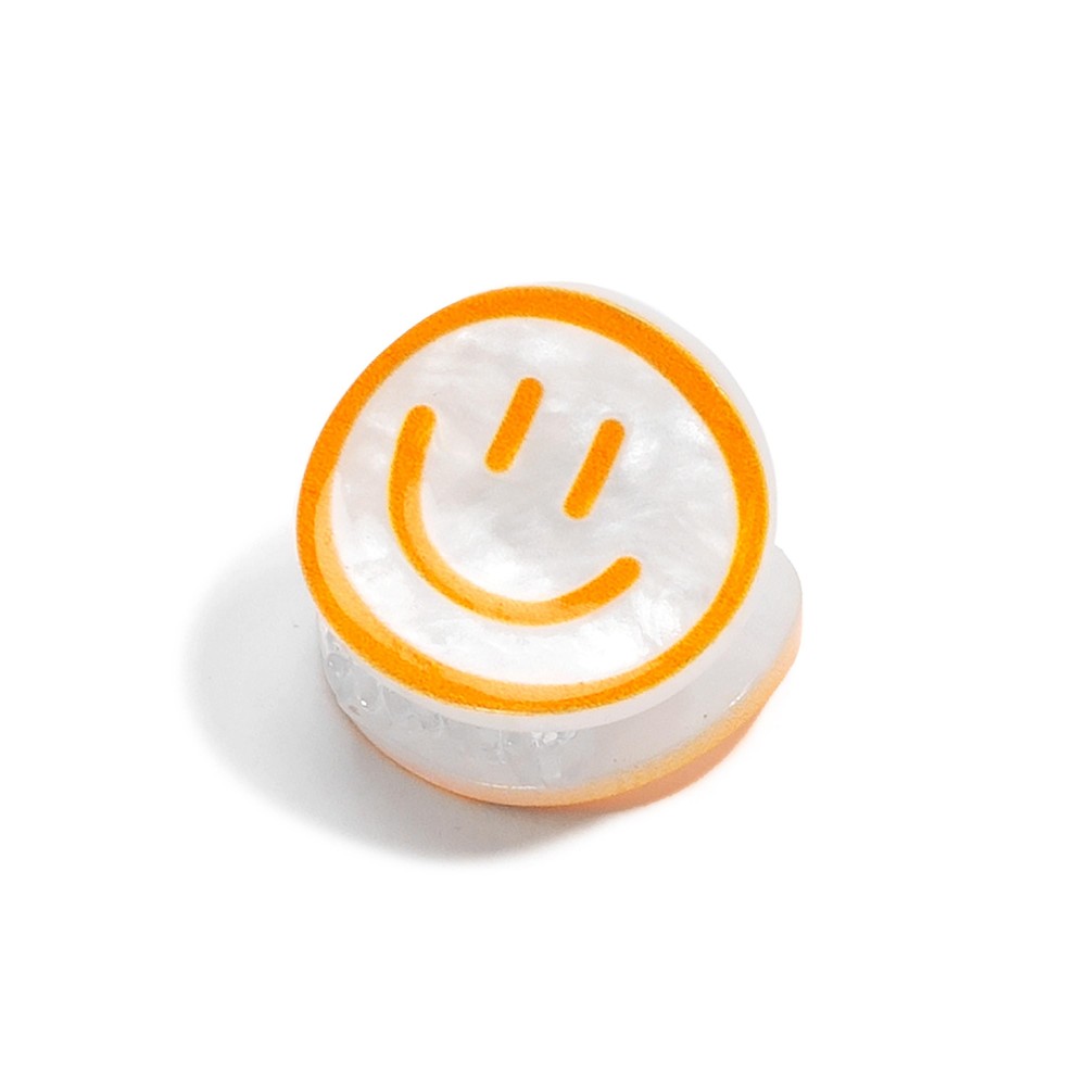 Happy Face Mini Hair Claw Clip - Approximately 1" L view 2
