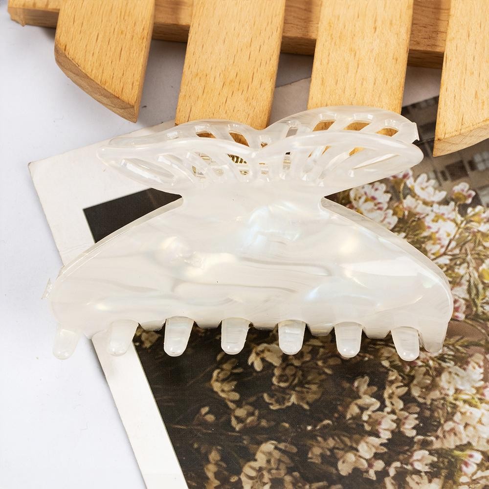 Hollow Butterfly Acetate Claw Hair Clip - Approximately 3" L view 2