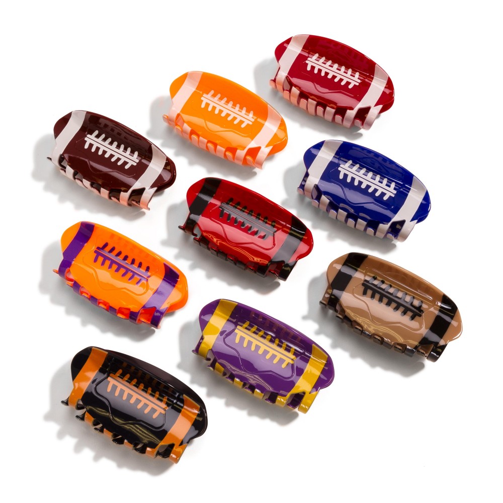 Football Claw Hair Clip - Approximately 4" L view 4