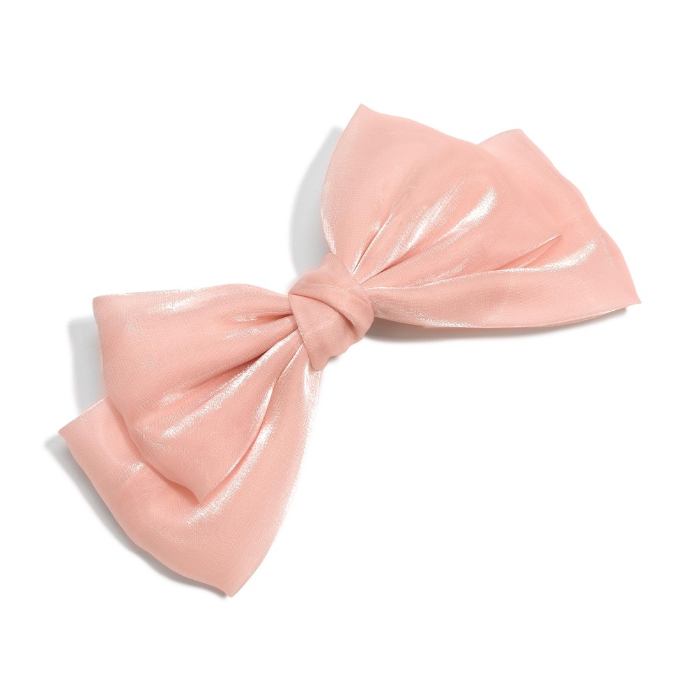 Oversized Ribbon Hair Bow Clip - Approximately 7" W view 2