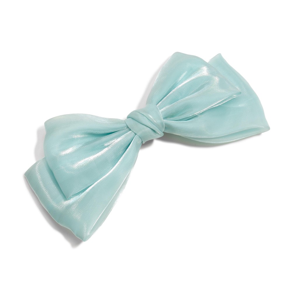 Oversized Ribbon Hair Bow Clip - Approximately 7" W view 2