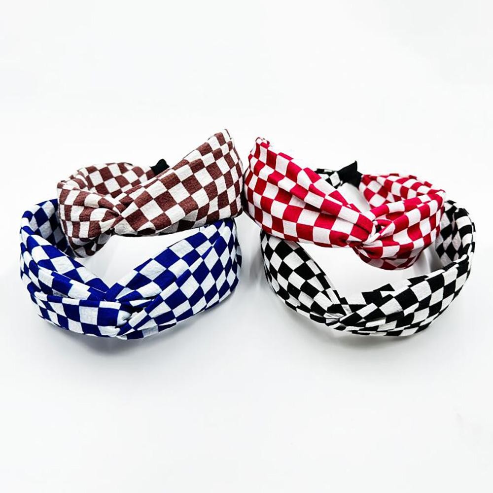 Checker Knotted Headband - One Size Fits Most view 4