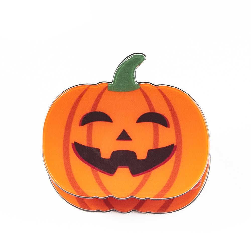 Laughing Jack-O'-Lantern Acetate Hair Claw Clip - Approximately 2.5" L view 2