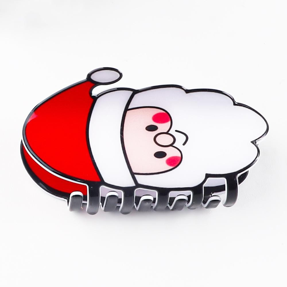 Acetate Santa Hair Claw Clip - Approximately 3.5" L view 2