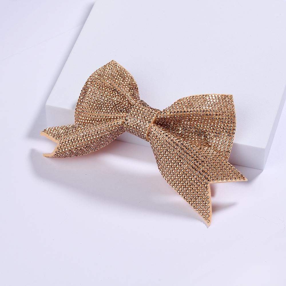 Rhinestone Studded Bow Clip In Hair Barrette - Approximately 5" L view 2