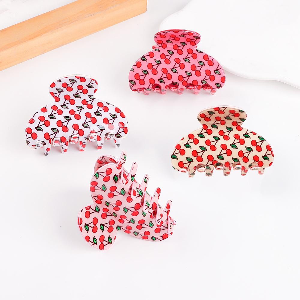 Cherries Claw Hair Clip - Approximately 3" L view 4