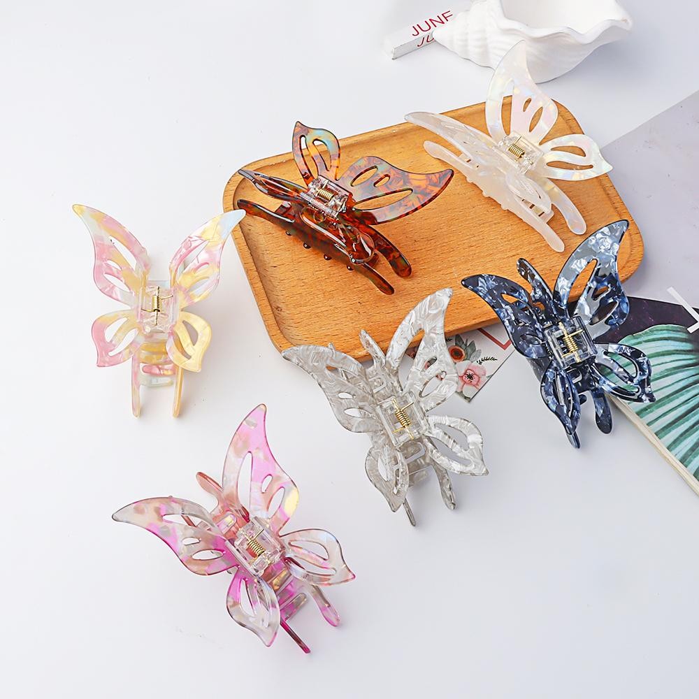 Acetate Butterfly Claw Hair Clip - Approximately 4" L view 4