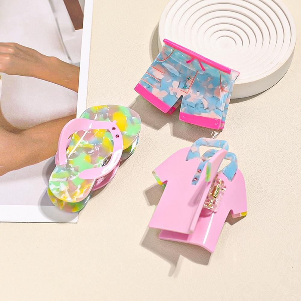 Acetate Shorts Claw Hair Clip - Approximately 2.75" L view 4
