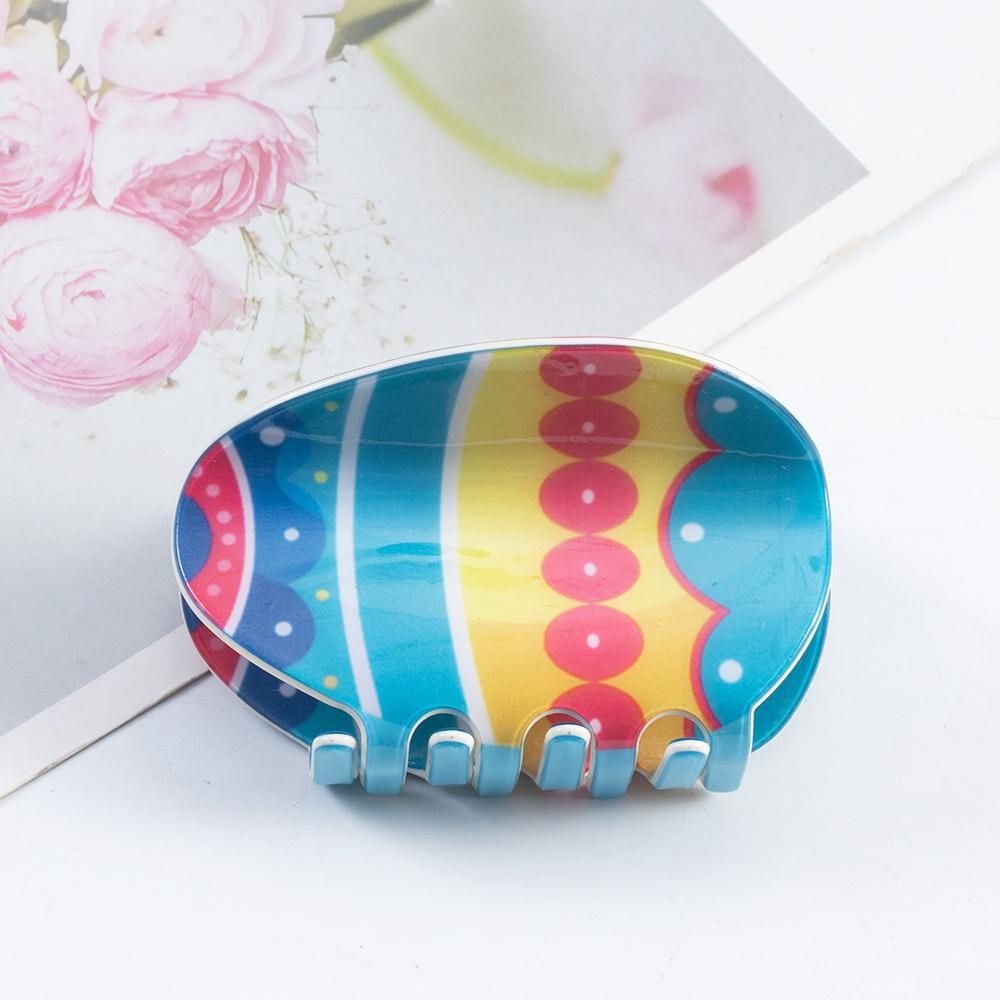 Decorated Easter Egg Claw Hair Clip - Approximately 3" L view 2