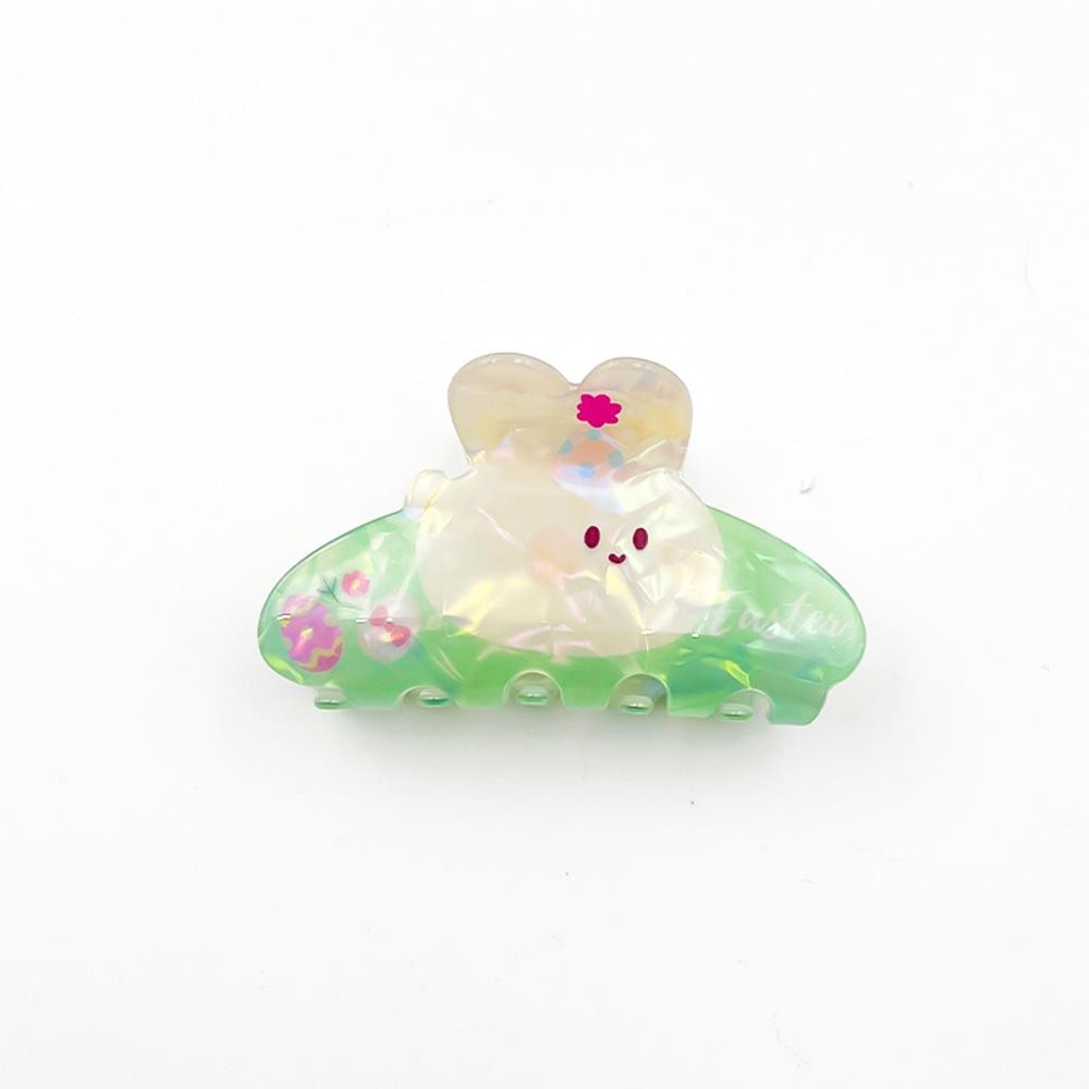 Iridescent Easter Bunny Claw Hair Clip - Approximately 3" L view 2