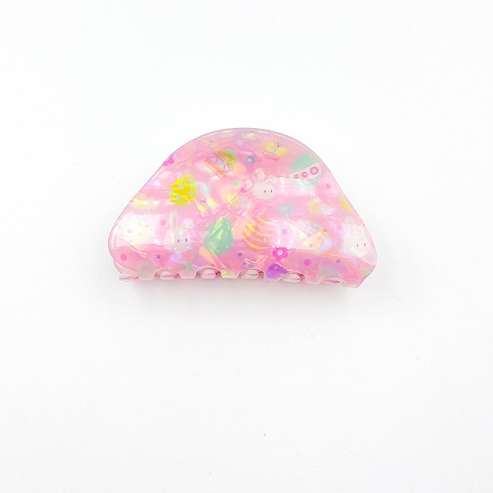 Marbled Easter Eggs & Bunny Claw Hair Clip - Approximately 3" L view 2
