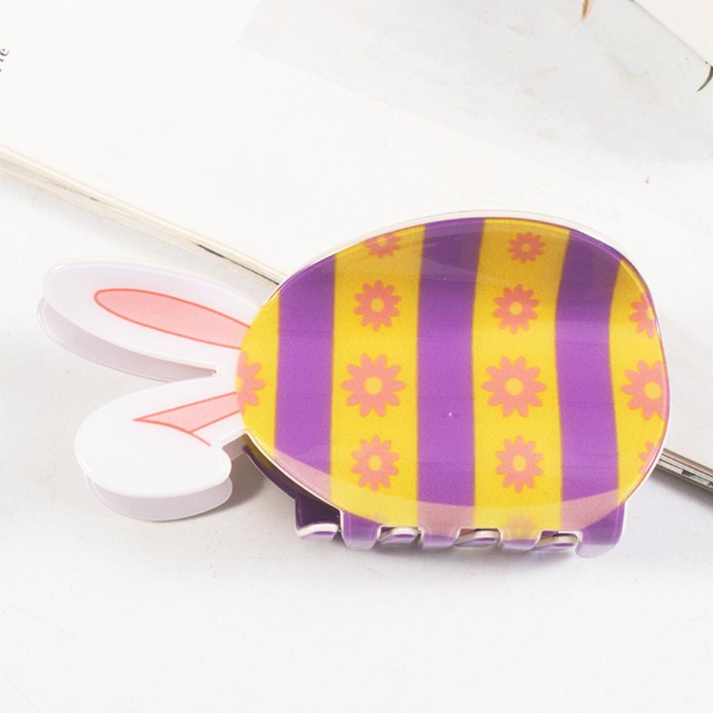 Easter Egg With Bunny Ears Claw Hair Clip - Approximately 4" L view 2