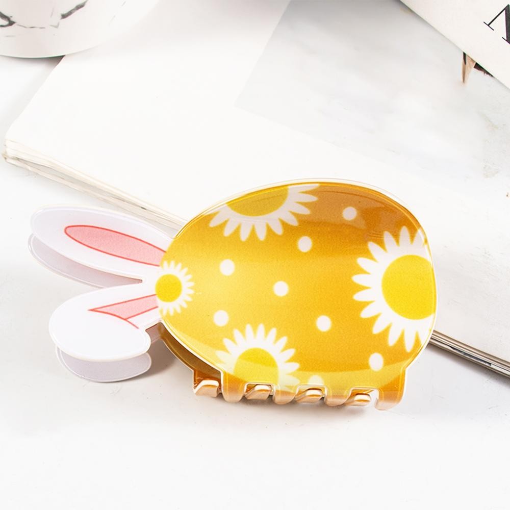 Easter Egg With Bunny Ears Claw Hair Clip - Approximately 4" L view 2