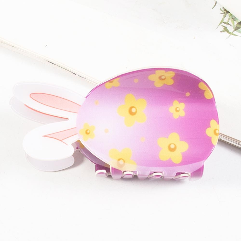 Easter Egg With Bunny Ears Claw Hair Clip - Approximately 4" L view 2
