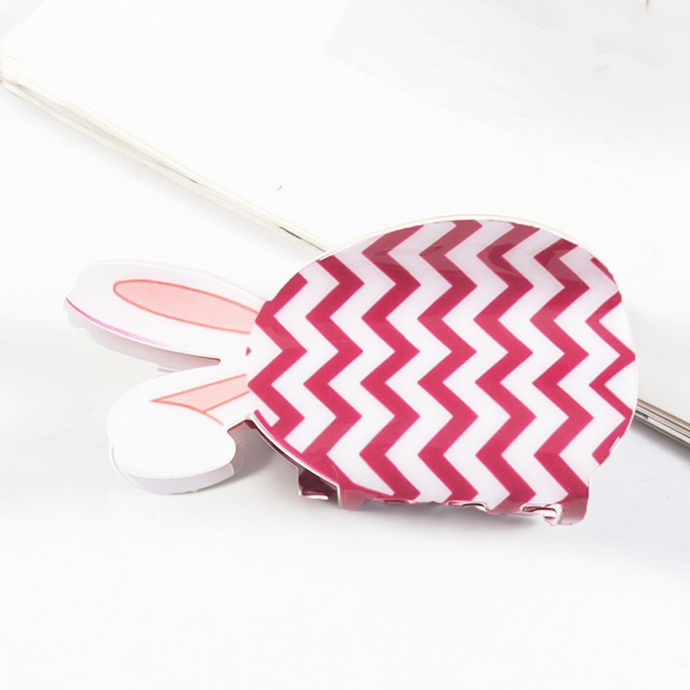 Easter Egg With Bunny Ears Claw Hair Clip - Approximately 4" L view 2