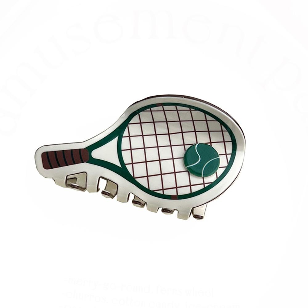 Acetate Pickleball Racket Claw Hair Clip - Approximately 4" L view 2