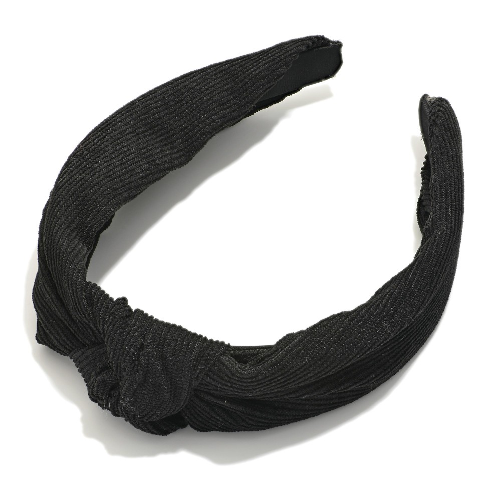 Corduroy Knotted Headband - One Size Fits Most view 2