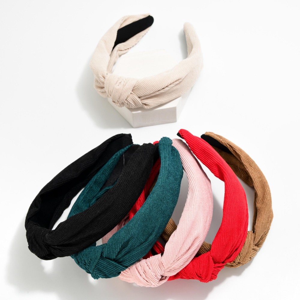Corduroy Knotted Headband - One Size Fits Most view 4
