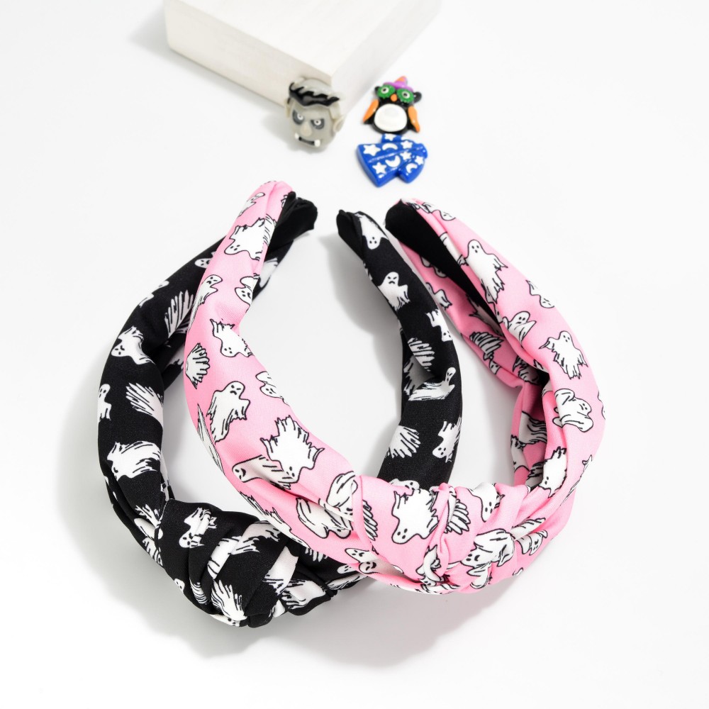 Ghost Print Knotted Headband - One Size Fits Most view 4