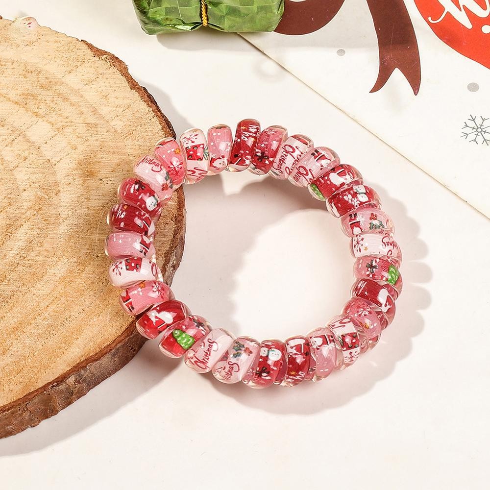 Set Of Three Christmas Spiral Hair Ties - Approximately 1.5" D view 6