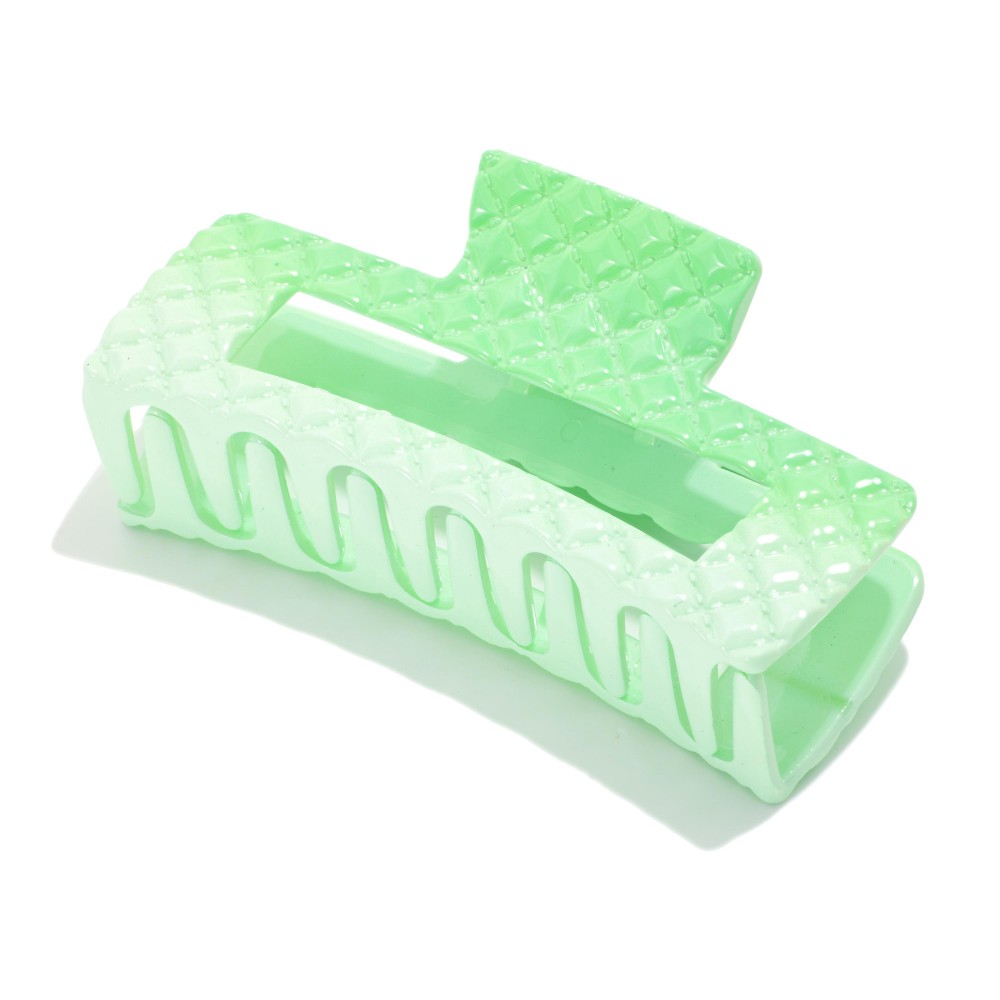 Gradient Quilted Acetate Claw Hair Clip - Approximately 4" L view 2