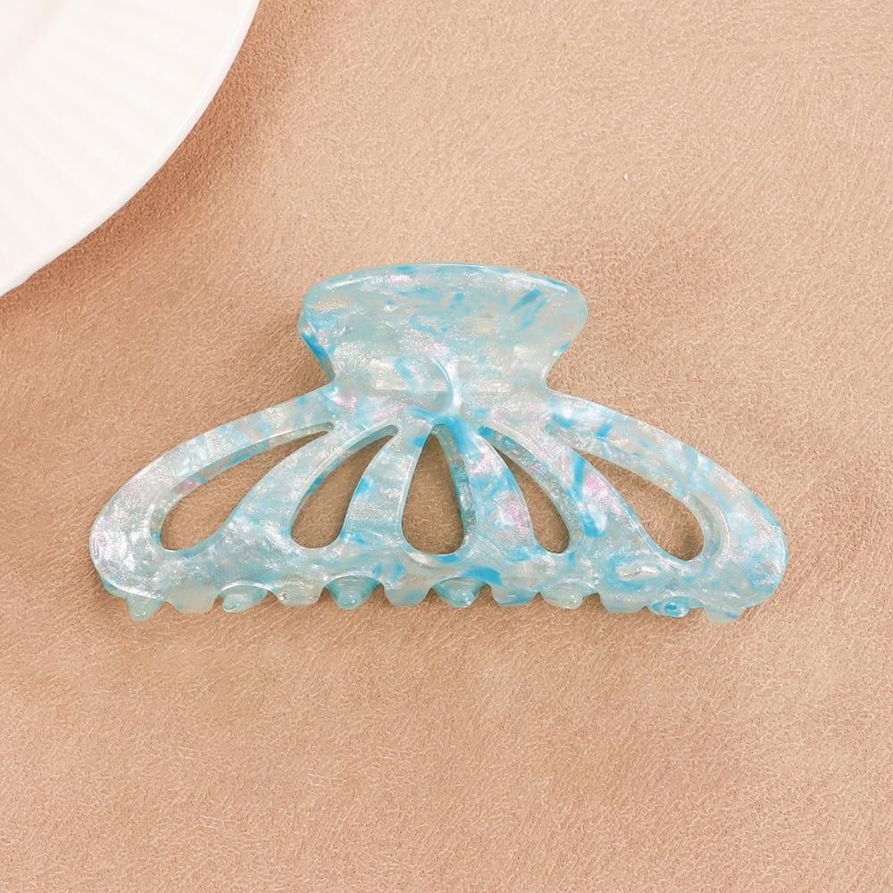 Glitter Marbled Acetate Claw Hair Clip - Approximately 3.75" L view 2