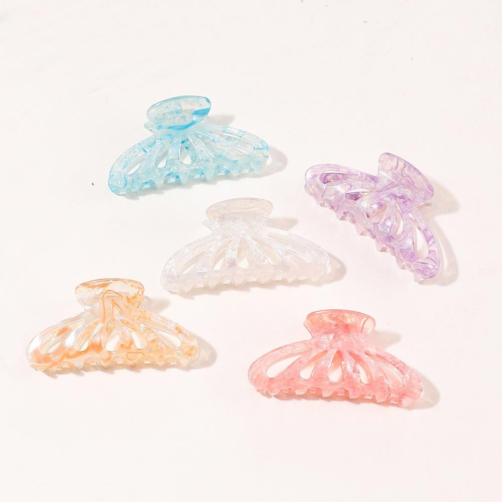 Glitter Marbled Acetate Claw Hair Clip - Approximately 3.75" L view 4
