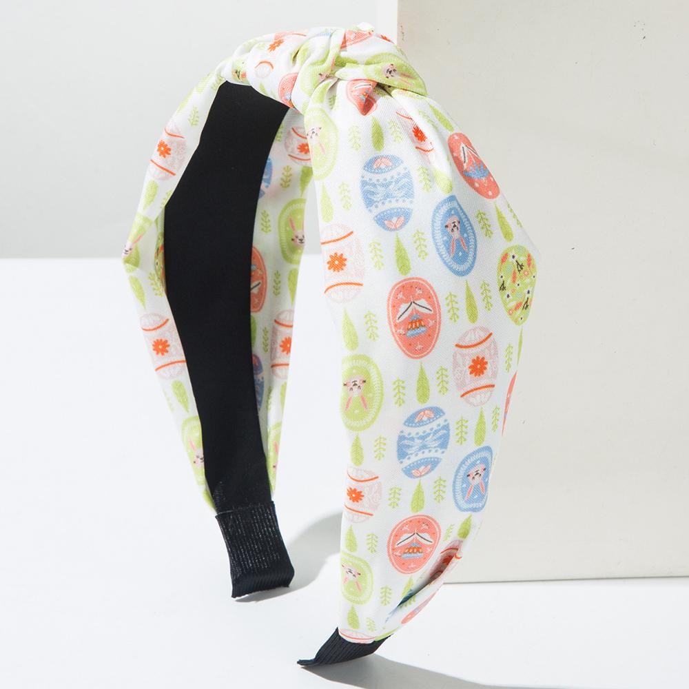 Easter Egg Print Knotted Headband - One Size Fits Most view 2