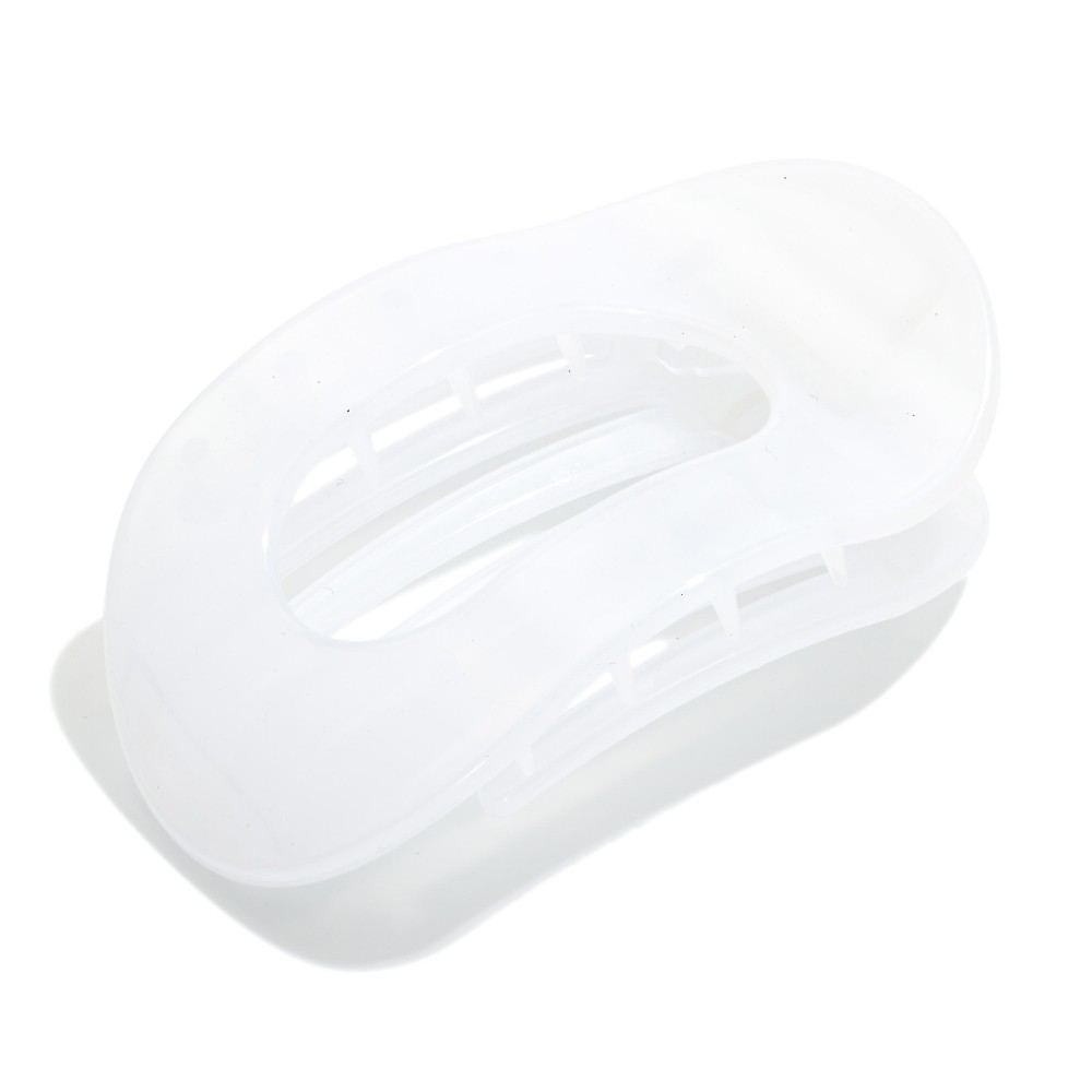 Flat Hollow Translucent Acetate Oval Claw Hair Clip - Approximately 4" L view 2