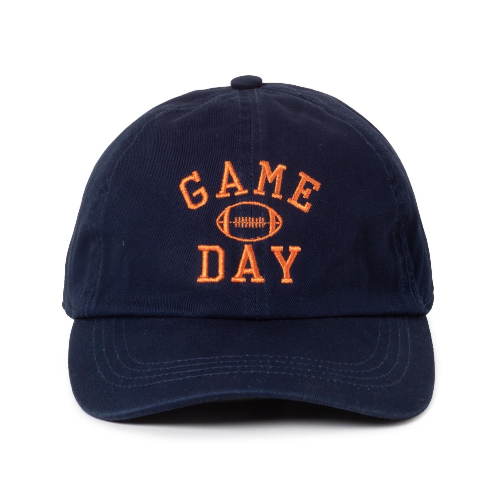 Game Day Football Embroidered Baseball Cap - One Size Fits Most - Slide Buckle Adjustment - 100% Cotton view 2