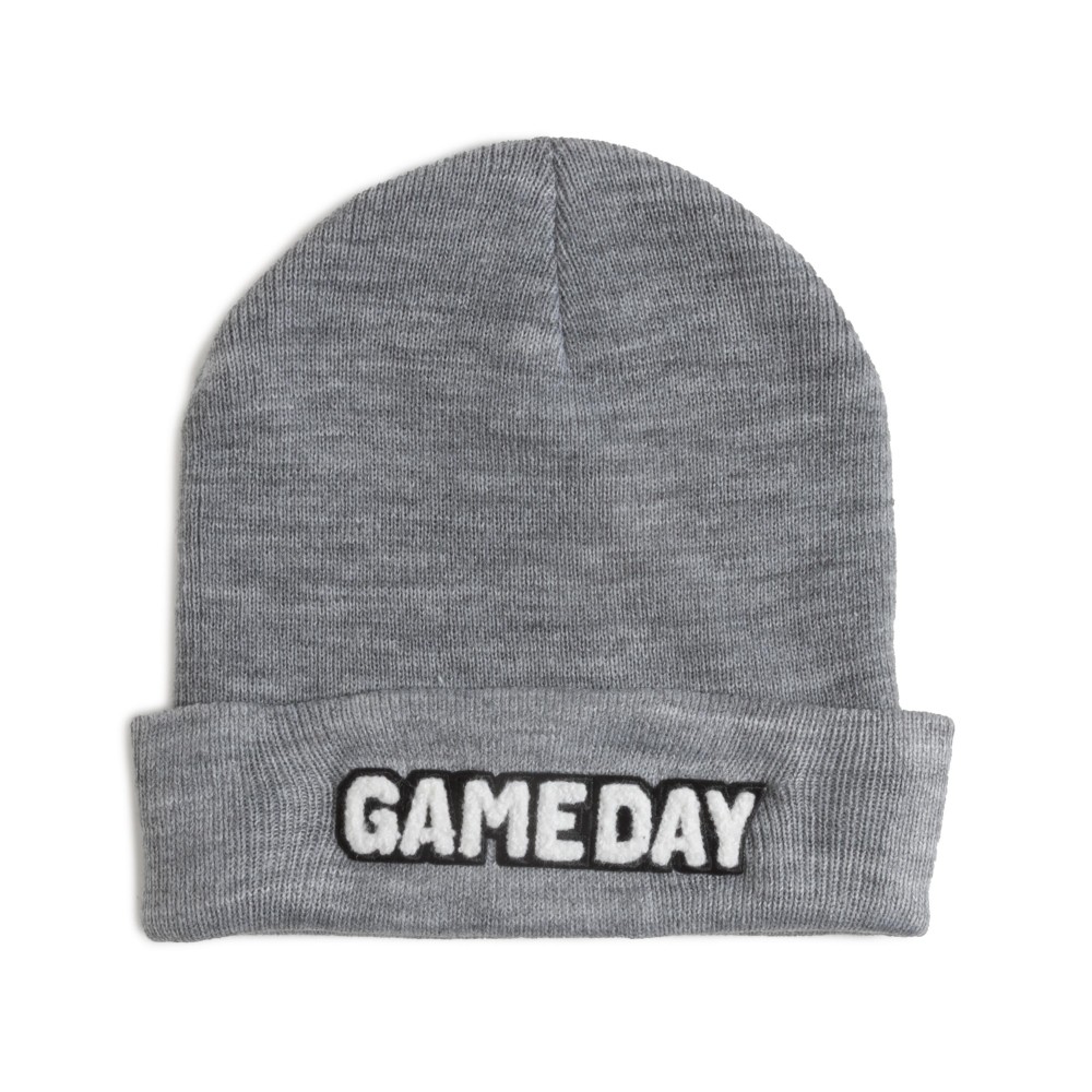 Knit Beanie Featuring Chenille Game Day Patch - One Size Fits Most - 100% Acrylic view 2