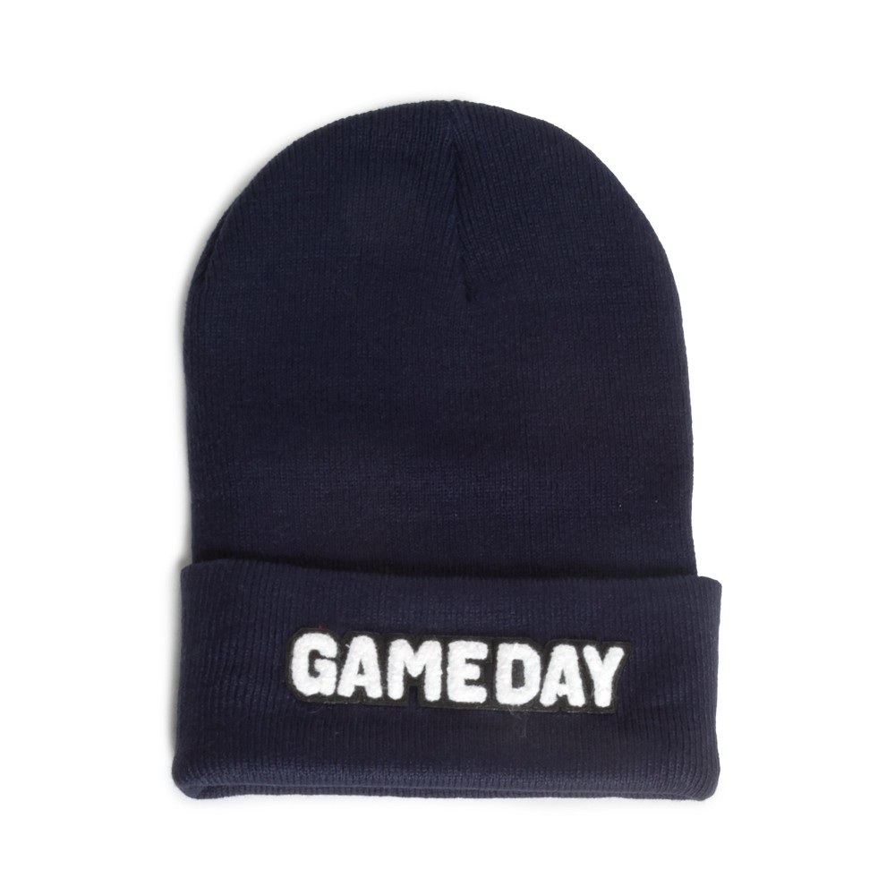 Knit Beanie Featuring Chenille Game Day Patch - One Size Fits Most - 100% Acrylic view 2
